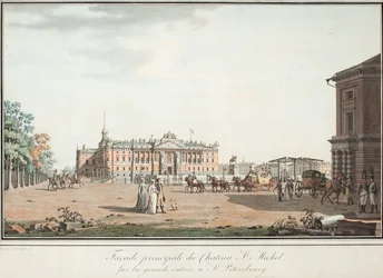 Vue du palais Michel à Saint-Pétersbourg