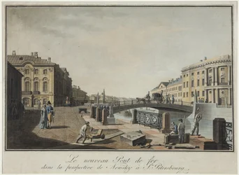 Vue du Pont Vert à Saint-Pétersbourg