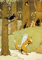 Renard et les anguilles, illustration du 