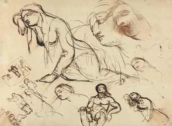 Études de figures de la Vierge Marie