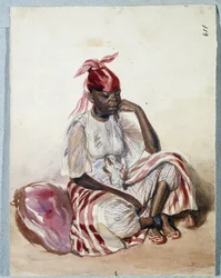 Femme noire en costume