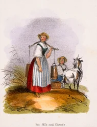 Pour le lait et le fromage, vers 1845
