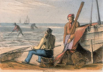 Pêcheurs de crevettes, vers 1845