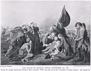 La mort du général Wolfe, 13 septembre 1759, illustration de 