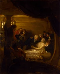 La mort de Lord Nelson dans la batterie du navire « Victory »