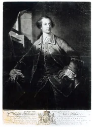 Portrait de Charles Watson-Wentworth, deuxième Marquis de Rockingham (1730-82), gravé par Richard Houston