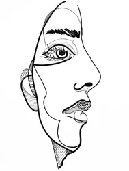 Entre deux 1, 2019 (ink on paper)