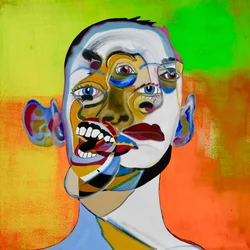 Mythe 6, 2021 (huile et acrylique sur toile)