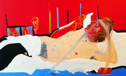Olympia gainsbourienne, 2017 (huile et acrylique sur toile)