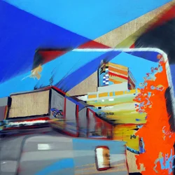 Overlandscape : Mexico 2, 2016 (huile sur toile)