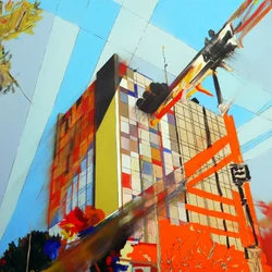 Overlandscape : Mexico 3, 2016 (huile sur toile)