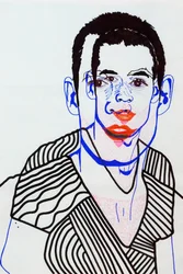 Passager 12, 2020 (acrylique sur papier japonais sérigraphié)