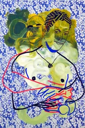 Passager 22, 2020 (acrylique sur papier japonais sérigraphié)