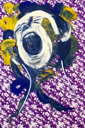 Passager 23, 2020 (acrylique sur papier japonais sérigraphié)