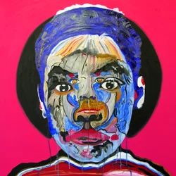 Surportrait : Andy Warhol  Romaric, 2005 (huile sur toile)