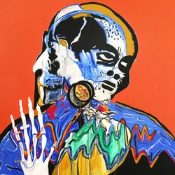 Surportrait : Danse macabre, Pickenheim, 2005 (oil on canvas)