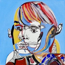 Surportrait : Jeanne Moreau, 2019 (oil on canvas)