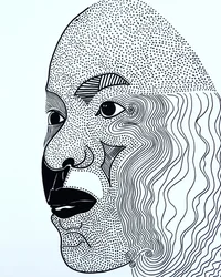 Surportrait : Lorrie Jean-Louis, 2021 (acrylic on paper)