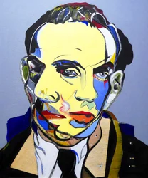 Surportrait : Louis-Ferdinand Céline, 2023 (huile sur panneau de bois)