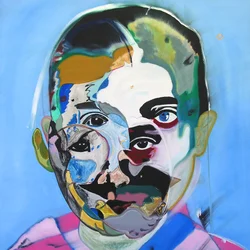 Surportrait : Marguerite Duras, 2003 (oil on canvas)