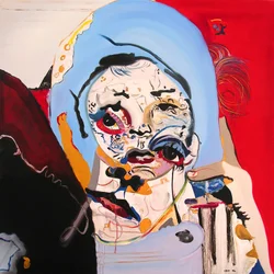 Surportrait : Marlène Dietrich  la petite fille, 2003 (oil on canvas)