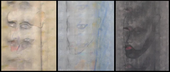 Triple autoportrait, 2000 (huile sur 3 toiles juxtaposées)