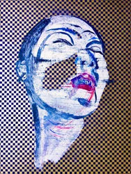 surportrait, 2022 (acrylique sur papier)