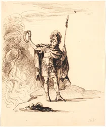 Héros antique. Scène de théâtre