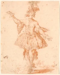 Figure théâtrale masculine debout