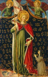 Sainte Ursule avec deux anges et donateur