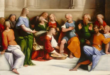 Le Christ lavant les pieds des disciples