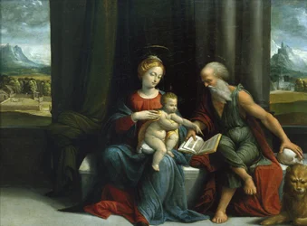 Madone et enfant avec Saint Jérôme
