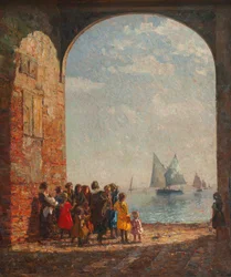 Le retour des bateaux de pêche, vers 1920