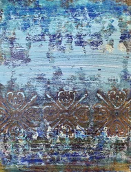 Motif bleu vieilli