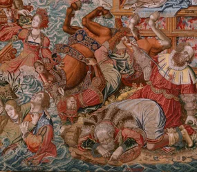 Série Les Honneurs. Fortune, Le chemin des Honneurs. Cinquième tapisserie de la série. Modèle Cercle de Bernard van Orley et Jan Gossaert de Mabuse. Manufacture Pieter van Aelst, Bruxelles
