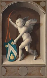 Putto avec les armes de Jacques Coëne [verso], vers 1513