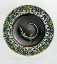 Plat au lézard - Plat céramique, dans « L