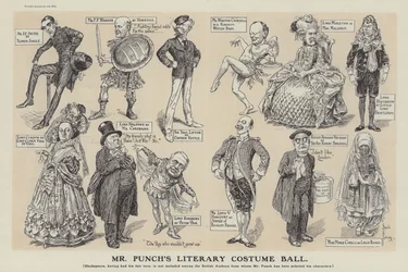 Bal costumé littéraire de Mr Punch (gravure)