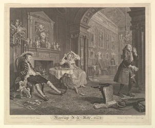 Mariage à la mode, Planche II, avril 1745
