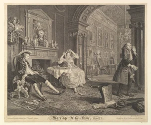 Mariage à la mode, Planche II, 1er avril 1745
