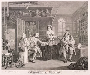 Mariage à la mode, 1745, planche III