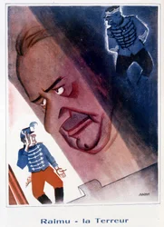 Raimu : La Terreur - Illustration par Bernard Becan dans Fantasio du 15/11/1932