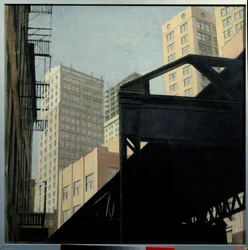View Of New York, 20e siècle (huile sur toile)