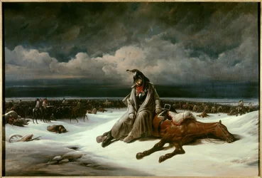 Retraite de Russie (1812). Peinture de Bernard Edouard Swebach (1800-1870)