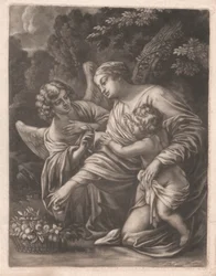 Madonna, enfant et ange