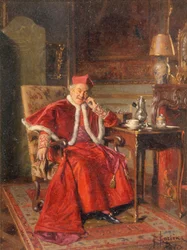 Cardinal au café