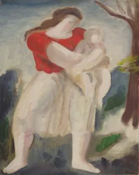 Mère et enfant, vers 1940