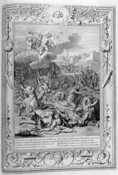 Apollon et Diane tuent les enfants de Niobé avec leurs flèches, 1733
