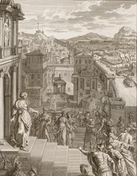 Cassandra prédit aux Troyens leur destin et n