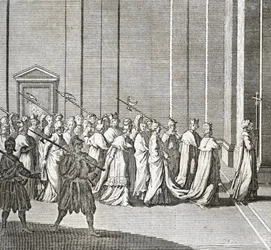 Différentes étapes du conclave, réunion des cardinaux pour l